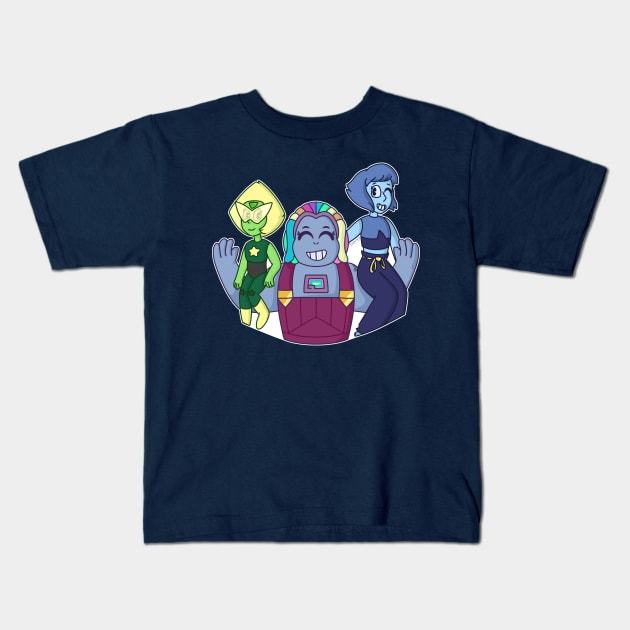 Steven Universe, Bismuth Lapis and Peridot Kids T-Shirt by Snorg3